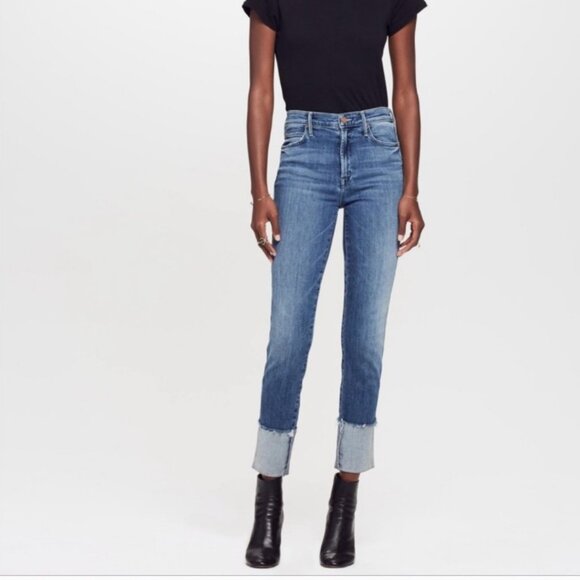 Mother The Ponyboy Cuffed Jeans in Tequila Truth, Size 26 - Picture 3 of 15